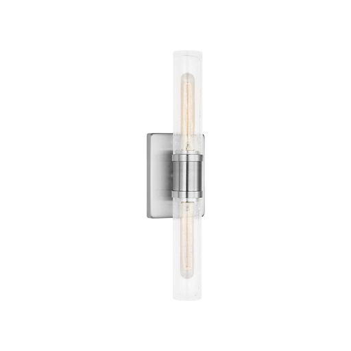 Generation Lighting Keaton 20 Inch Vanity Sconce In Brushed Nickel With Clear Crackle Glass (4565002CC-962)