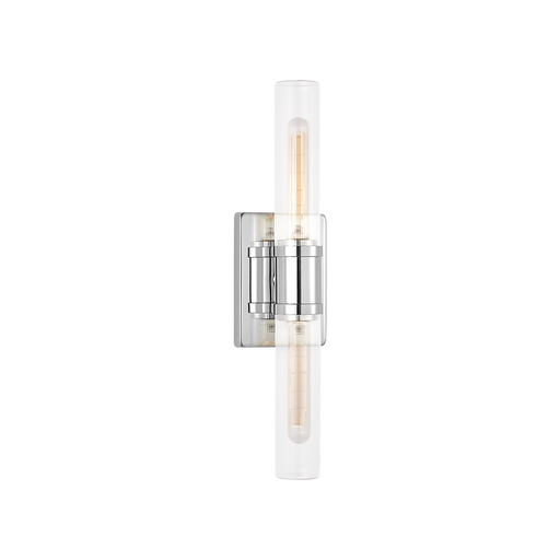 Generation Lighting Keaton 20 Inch Vanity Sconce In Chrome With Clear Fluted Glass (4565002CF-05)