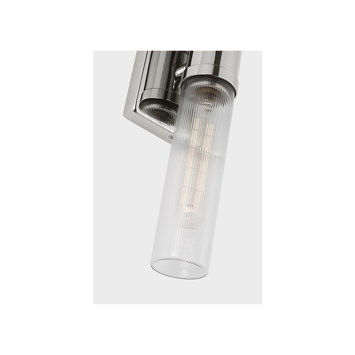 Generation Lighting Keaton 20 Inch Vanity Sconce In Chrome With Clear Fluted Glass (4565002CF-05)