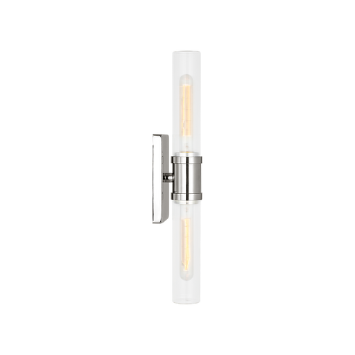 Generation Lighting Keaton 20 Inch Vanity Sconce In Chrome With Clear Fluted Glass (4565002CF-05)