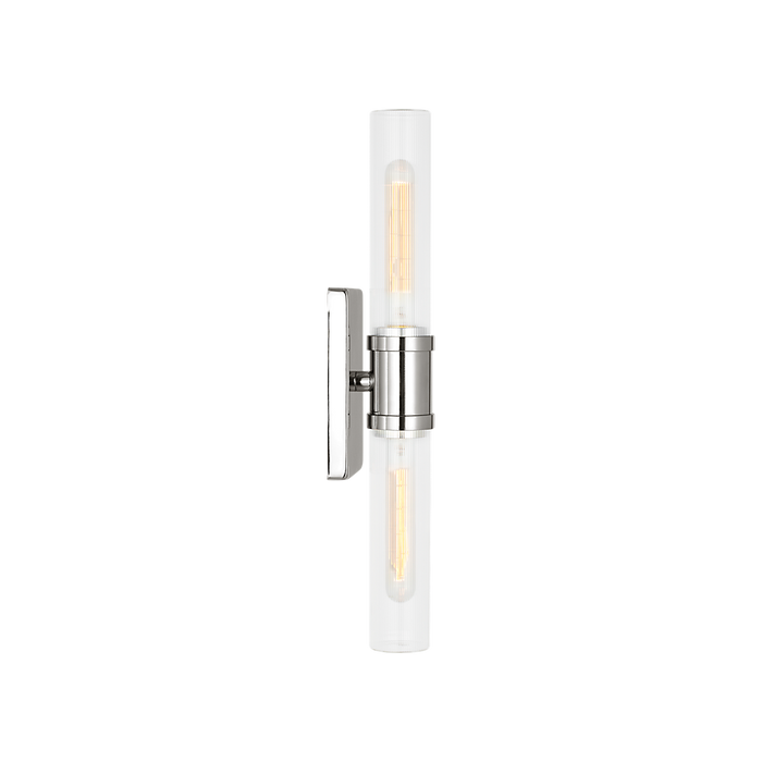 Generation Lighting Keaton 20 Inch Vanity Sconce In Chrome With Clear Fluted Glass (4565002CF-05)