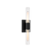 Generation Lighting Keaton 20 Inch Vanity Sconce In Midnight Black With Clear Fluted Glass (4565002CF-112)
