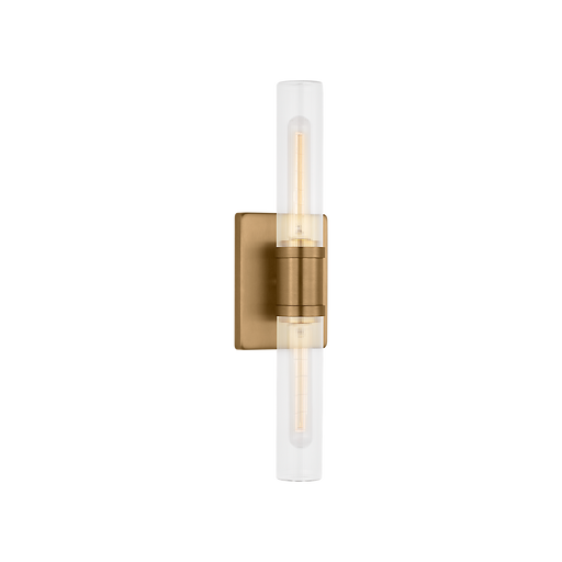 Generation Lighting Keaton 20 Inch Vanity Sconce In Satin Brass With Clear Fluted Glass (4565002CF-848)