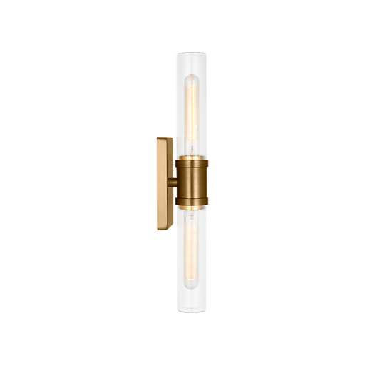 Generation Lighting Keaton 20 Inch Vanity Sconce In Satin Brass With Clear Fluted Glass (4565002CF-848)