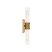 Generation Lighting Keaton 20 Inch Vanity Sconce In Satin Brass With Clear Fluted Glass (4565002CF-848)