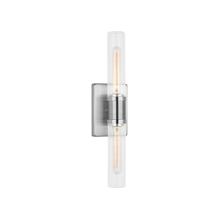 Generation Lighting Keaton 20 Inch Vanity Sconce In Brushed Nickel With Clear Fluted Glass (4565002CF-962)