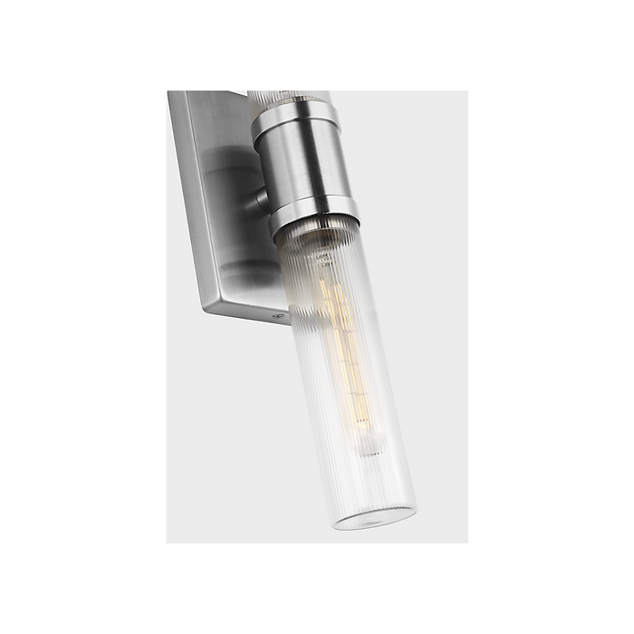 Generation Lighting Keaton 20 Inch Vanity Sconce In Brushed Nickel With Clear Fluted Glass (4565002CF-962)