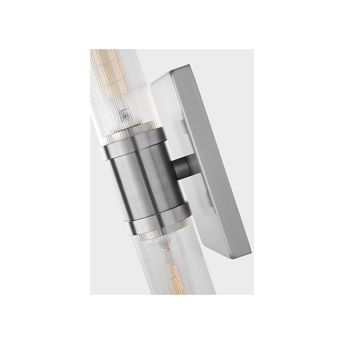 Generation Lighting Keaton 20 Inch Vanity Sconce In Brushed Nickel With Clear Fluted Glass (4565002CF-962)