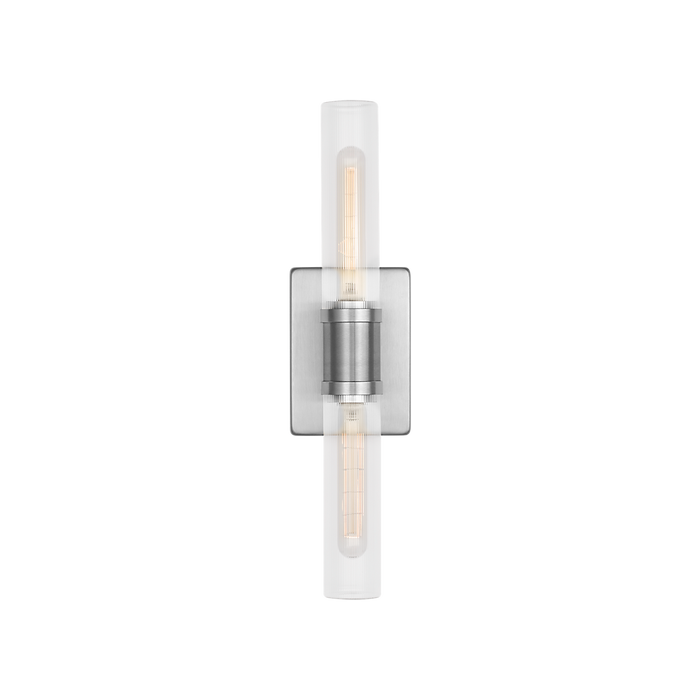 Generation Lighting Keaton 20 Inch Vanity Sconce In Brushed Nickel With Clear Fluted Glass (4565002CF-962)