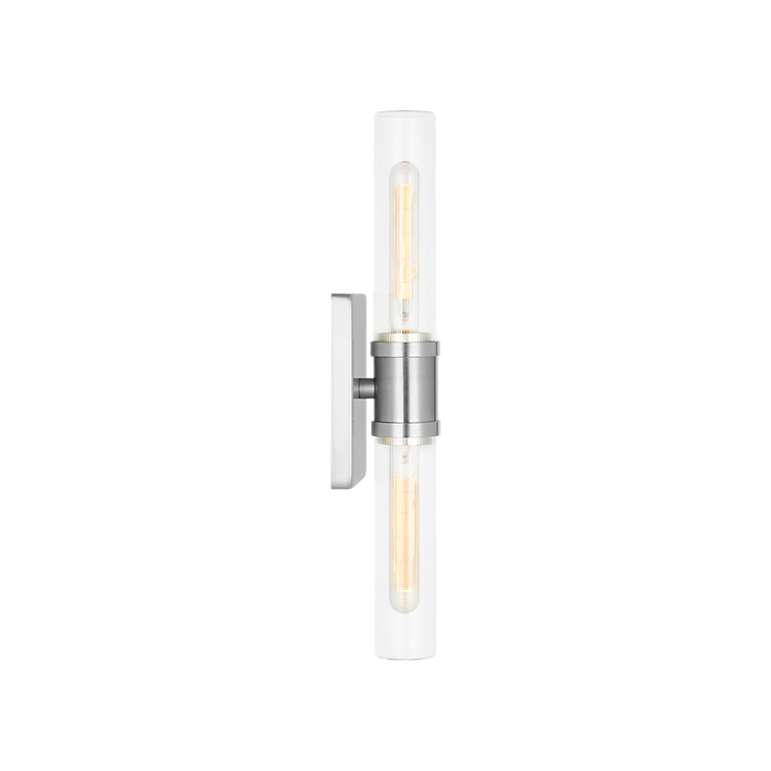 Generation Lighting Keaton 20 Inch Vanity Sconce In Brushed Nickel With Clear Fluted Glass (4565002CF-962)