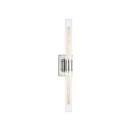 Generation Lighting Keaton 30 Inch Vanity Sconce In Chrome With Clear Crackle Glass (4665002CC-05)