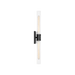 Generation Lighting Keaton 30 Inch Vanity Sconce In Midnight Black With Clear Crackle Glass (4665002CC-112)
