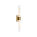 Generation Lighting Keaton 30 Inch Vanity Sconce In Satin Brass With Clear Crackle Glass (4665002CC-848)