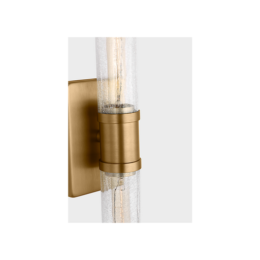 Generation Lighting Keaton 30 Inch Vanity Sconce In Satin Brass With Clear Crackle Glass (4665002CC-848)