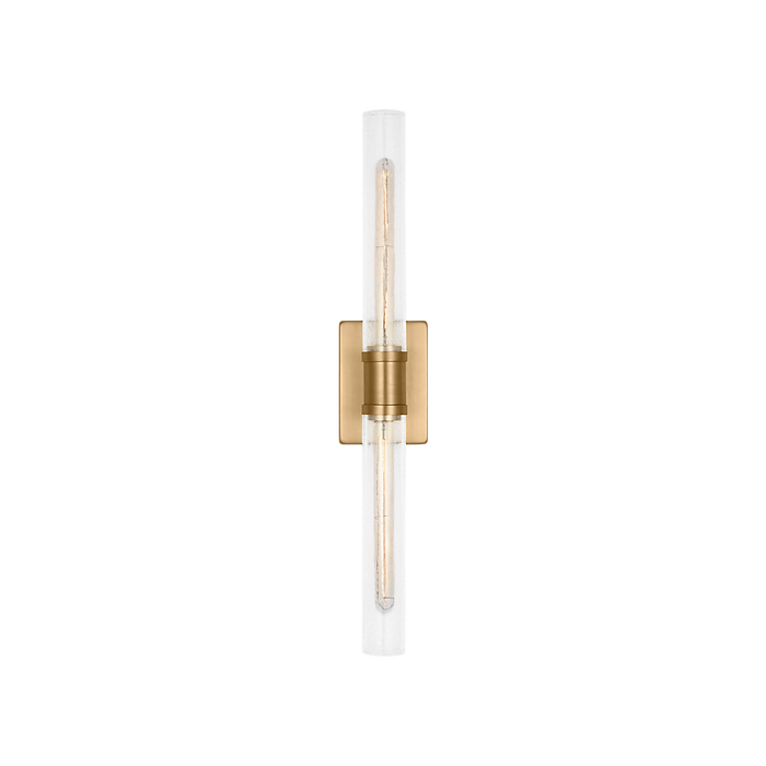 Generation Lighting Keaton 30 Inch Vanity Sconce In Satin Brass With Clear Crackle Glass (4665002CC-848)