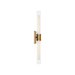 Generation Lighting Keaton 30 Inch Vanity Sconce In Satin Brass With Clear Crackle Glass (4665002CC-848)