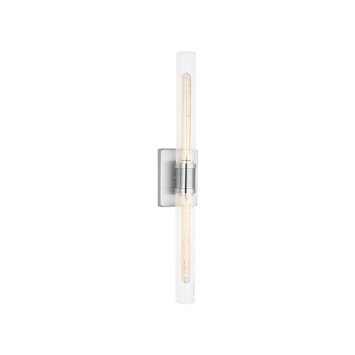 Generation Lighting Keaton 30 Inch Vanity Sconce In Brushed Nickel With Clear Crackle Glass (4665002CC-962)