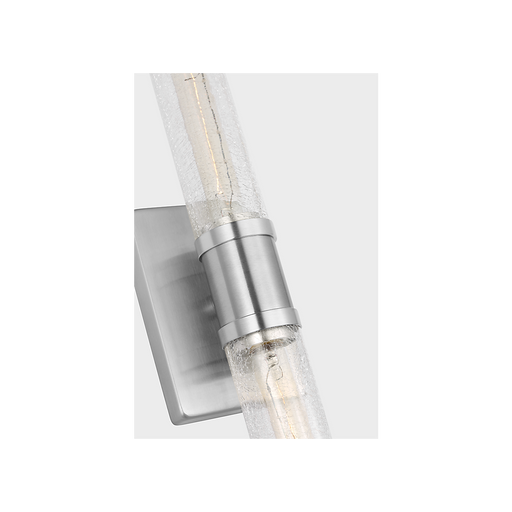 Generation Lighting Keaton 30 Inch Vanity Sconce In Brushed Nickel With Clear Crackle Glass (4665002CC-962)