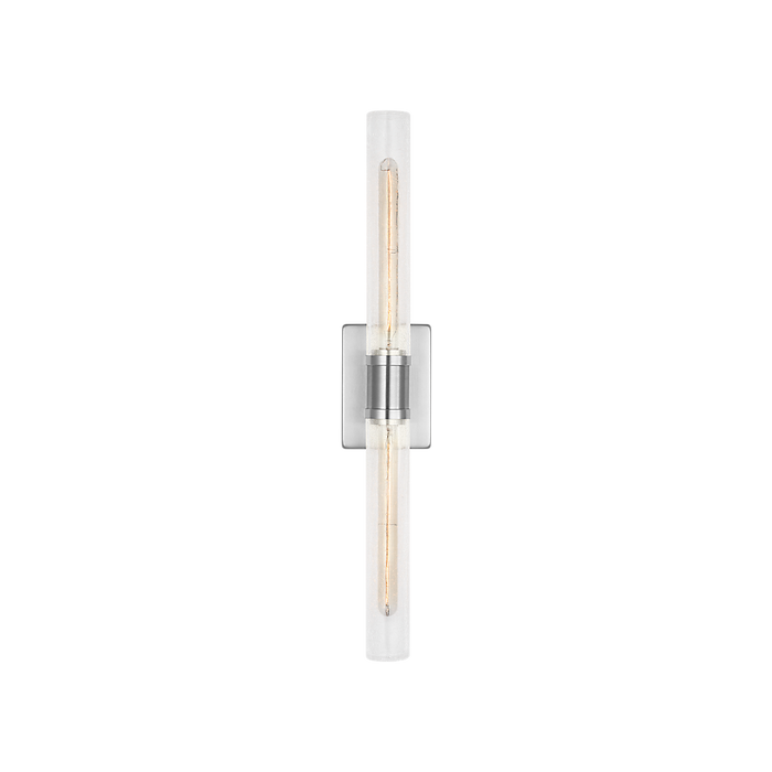 Generation Lighting Keaton 30 Inch Vanity Sconce In Brushed Nickel With Clear Crackle Glass (4665002CC-962)