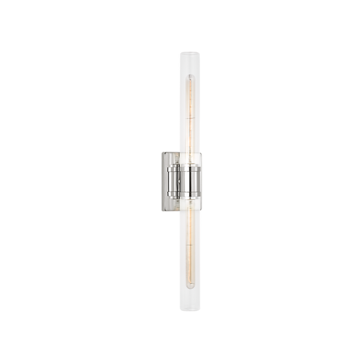 Generation Lighting Keaton 30 Inch Vanity Sconce In Chrome With Clear Fluted Glass (4665002CF-05)