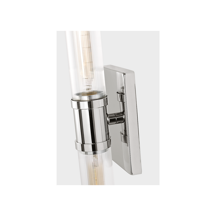 Generation Lighting Keaton 30 Inch Vanity Sconce In Chrome With Clear Fluted Glass (4665002CF-05)
