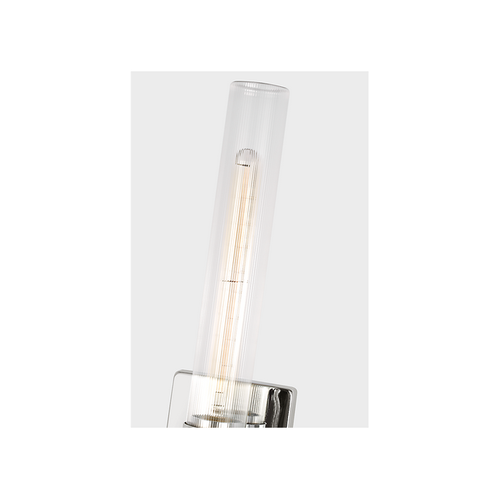 Generation Lighting Keaton 30 Inch Vanity Sconce In Chrome With Clear Fluted Glass (4665002CF-05)