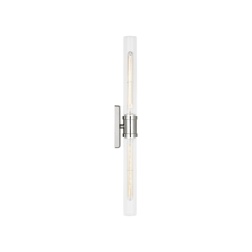 Generation Lighting Keaton 30 Inch Vanity Sconce In Chrome With Clear Fluted Glass (4665002CF-05)