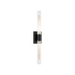 Generation Lighting Keaton 30 Inch Vanity Sconce In Midnight Black With Clear Fluted Glass (4665002CF-112)