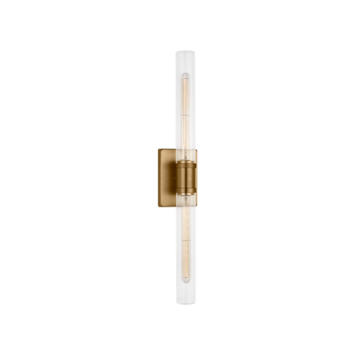 Generation Lighting Keaton 30 Inch Vanity Sconce In Satin Brass With Clear Fluted Glass (4665002CF-848)