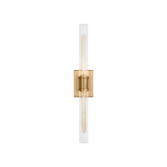Generation Lighting Keaton 30 Inch Vanity Sconce In Satin Brass With Clear Fluted Glass (4665002CF-848)