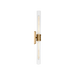 Generation Lighting Keaton 30 Inch Vanity Sconce In Satin Brass With Clear Fluted Glass (4665002CF-848)
