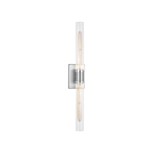Generation Lighting Keaton 30 Inch Vanity Sconce In Brushed Nickel With Clear Fluted Glass (4665002CF-962)