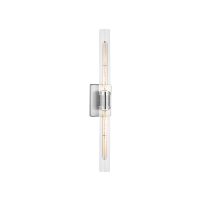 Generation Lighting Keaton 30 Inch Vanity Sconce In Brushed Nickel With Clear Fluted Glass (4665002CF-962)
