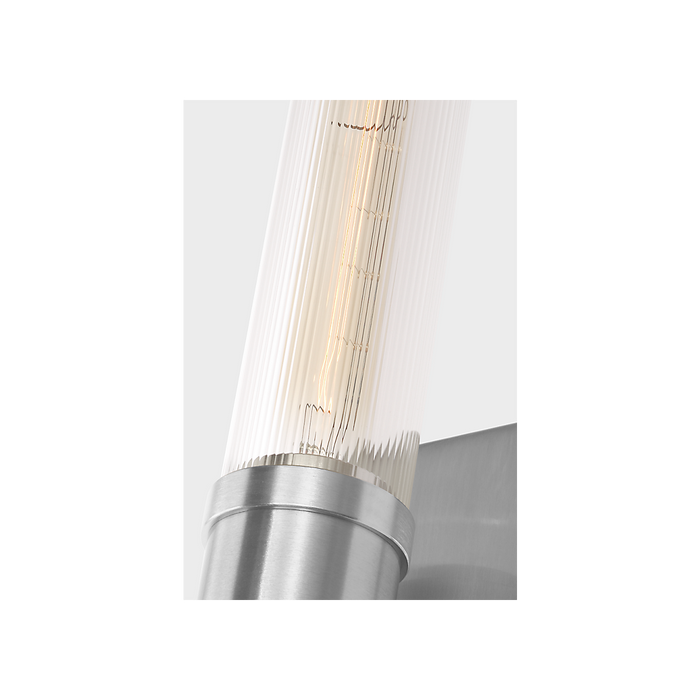 Generation Lighting Keaton 30 Inch Vanity Sconce In Brushed Nickel With Clear Fluted Glass (4665002CF-962)