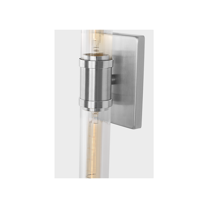 Generation Lighting Keaton 30 Inch Vanity Sconce In Brushed Nickel With Clear Fluted Glass (4665002CF-962)