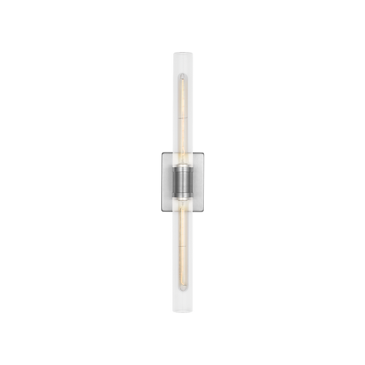 Generation Lighting Keaton 30 Inch Vanity Sconce In Brushed Nickel With Clear Fluted Glass (4665002CF-962)