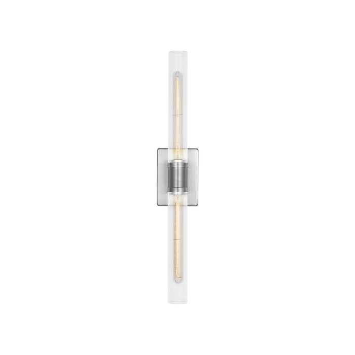 Generation Lighting Keaton 30 Inch Vanity Sconce In Brushed Nickel With Clear Fluted Glass (4665002CF-962)