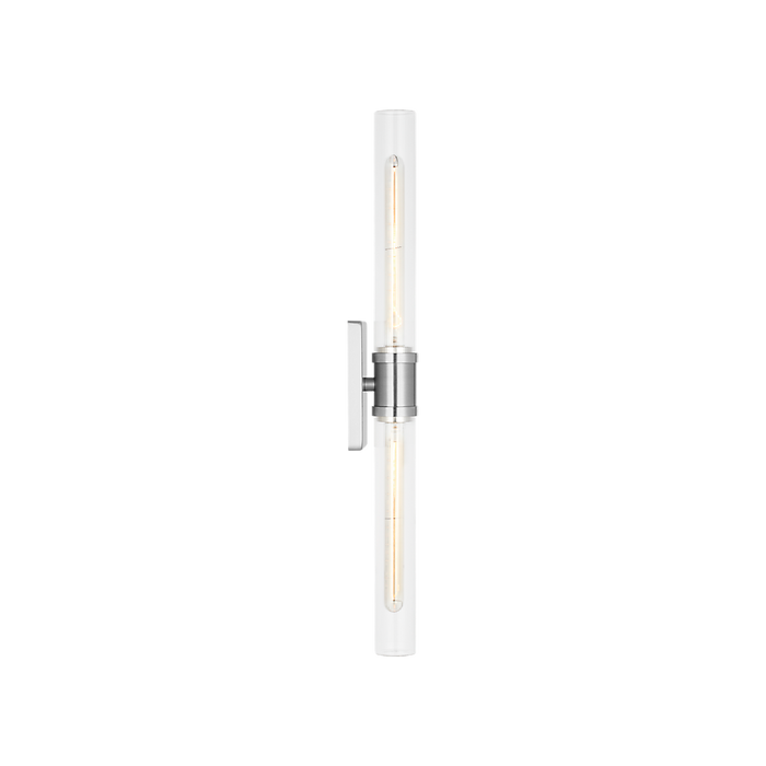 Generation Lighting Keaton 30 Inch Vanity Sconce In Brushed Nickel With Clear Fluted Glass (4665002CF-962)