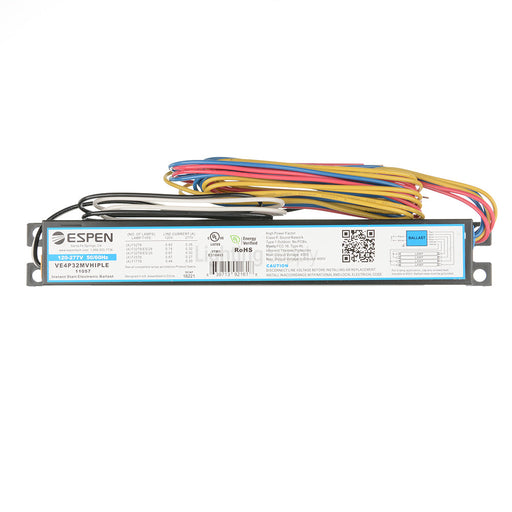 Espen Fluorescent Electronic Ballast Input 120V-277V High Power Factor 4-Lamp LBF (VE4P32MVHIPLE)