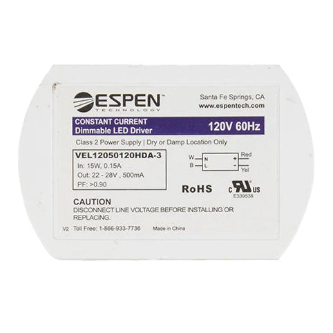 Espen LED Driver LPD 120V 50/60 Hertz (VEL12050120HDA-3)