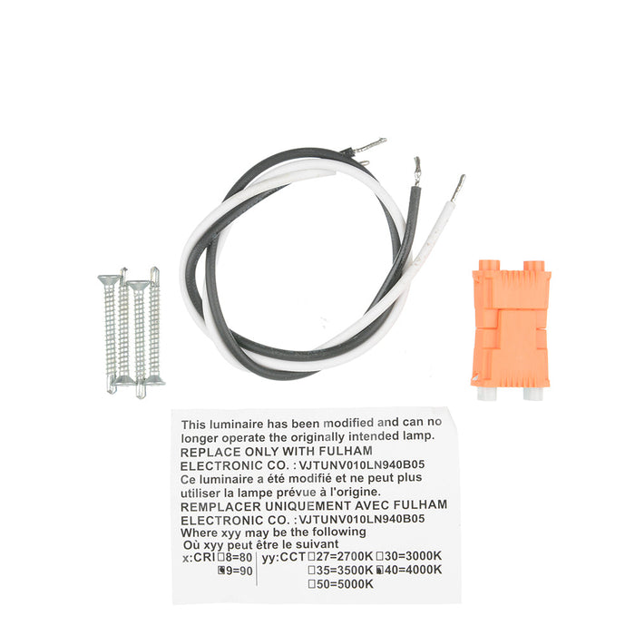 Fulham Direct AC Linear Retrofit Kit Engines Universal Voltage 10W 4000K MCPCB (VJTUNV010LN940B05)