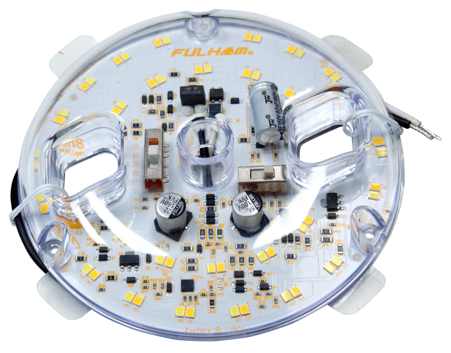 Fulham 5 Inch Round VividHorse AC Engine Retrofit Kit Wattage/CCT Selectable 7W/10W/15W 2700K/3000K/3500K/4000K/5000K 90 CRI 120/230/277VAC (VJTUNV015AR9TWB)