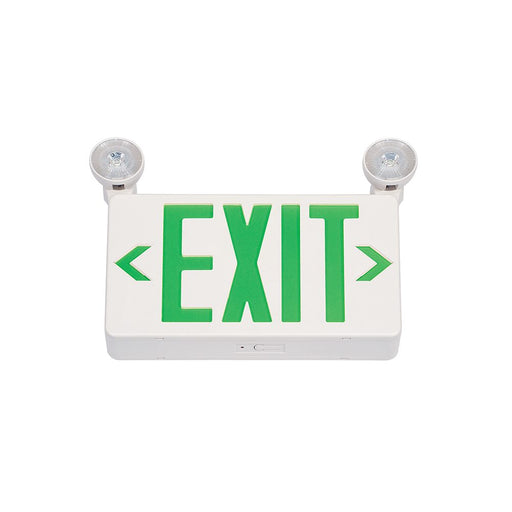 Philips VLLCS Chloride Value Plus LED Exit/Emergency Combination Unit Selectable Red/Green Single/Double AC Only White Housing (#912401593075)