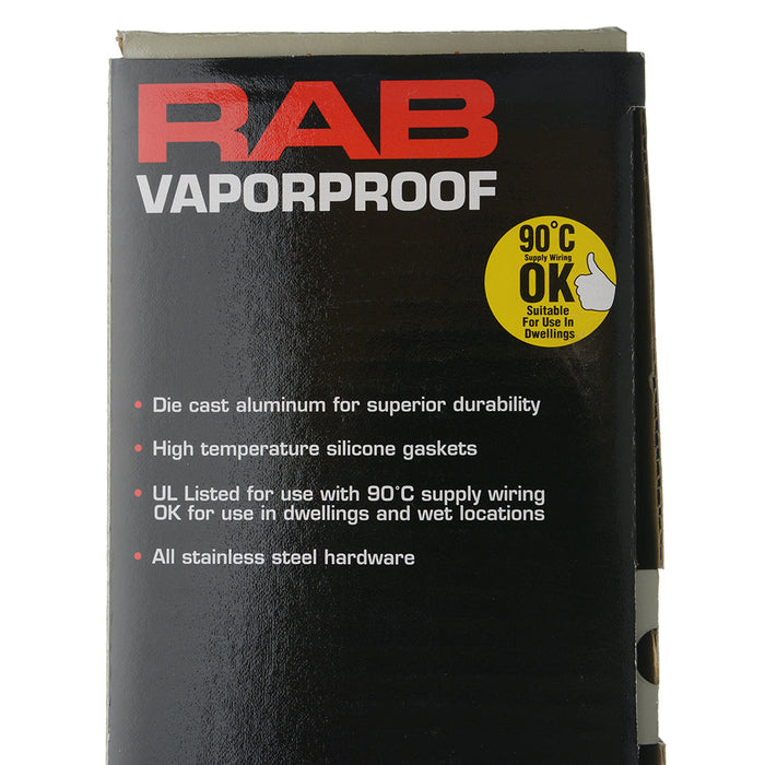 RAB Vaporproof 100 Pendant 3/4 Inch Silver Glass Globe Cast Guard (VP100DGS-3/4)