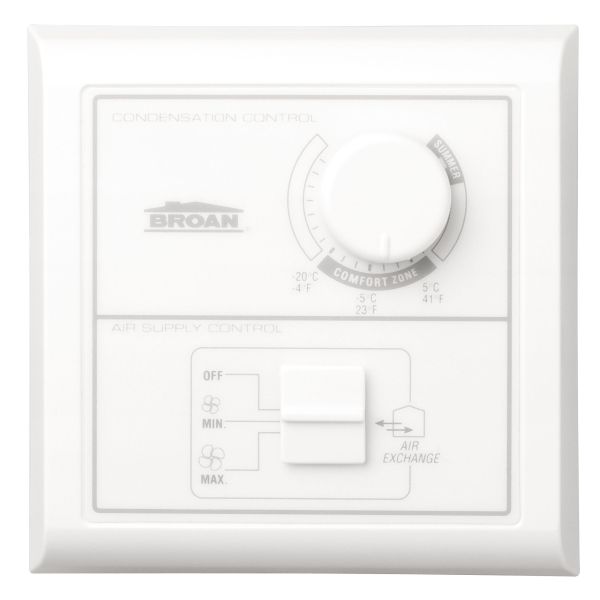Broan-NuTone Central Control With Dehumidistat Off-Low-High Rocker Switch Low Voltage (VT1W)