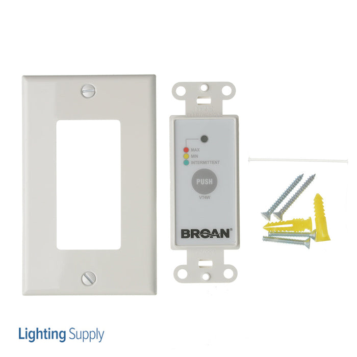 Broan-NuTone Wall Control Off/Low/High Speed/Intermittent 20 Minute/Hour (VT4W)