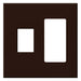 Lutron Vareo Wall Plate 2-Gang 1 Dimmer/1 Accessory Brown (VWP-2CR-BR)