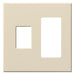 Lutron Vareo Wall Plate 2-Gang 1 Dimmer/1 Accessory Light Almond (VWP-2CR-LA)
