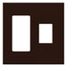 Lutron Vareo Wall Plate 2-Gang 1 Accessory/1 Dimmer Brown (VWP-2RC-BR)