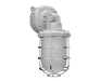 RAB LED Vaporproof Light Wattage/CCT Selectable 20W/16W/12W 3000K/4000K/5000K Down/Up Plus Down With Photocell Gray (VX20)